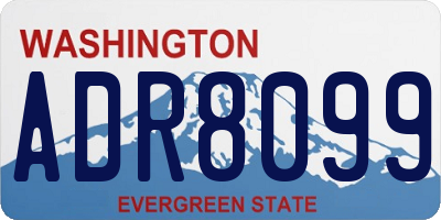 WA license plate ADR8099