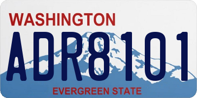 WA license plate ADR8101
