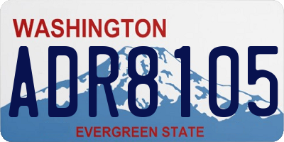 WA license plate ADR8105