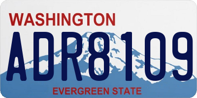 WA license plate ADR8109