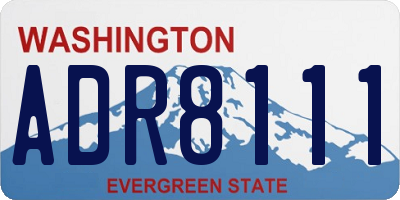 WA license plate ADR8111