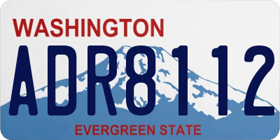 WA license plate ADR8112