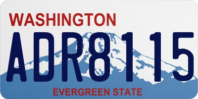 WA license plate ADR8115
