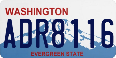 WA license plate ADR8116