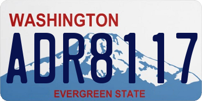 WA license plate ADR8117