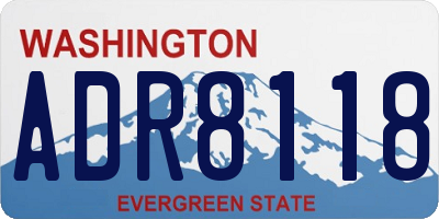 WA license plate ADR8118