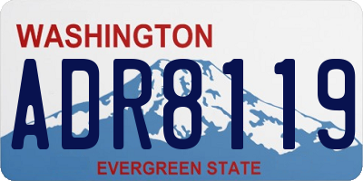 WA license plate ADR8119