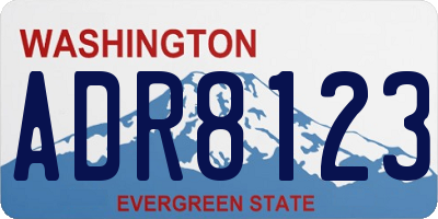 WA license plate ADR8123