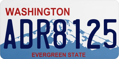 WA license plate ADR8125