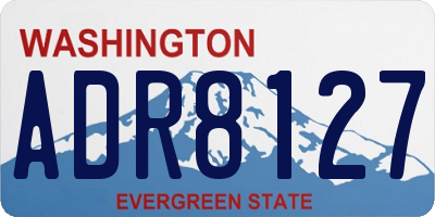 WA license plate ADR8127