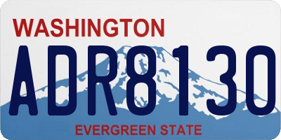 WA license plate ADR8130