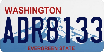 WA license plate ADR8133