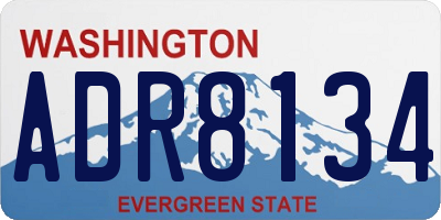 WA license plate ADR8134
