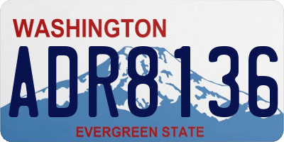 WA license plate ADR8136