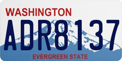 WA license plate ADR8137