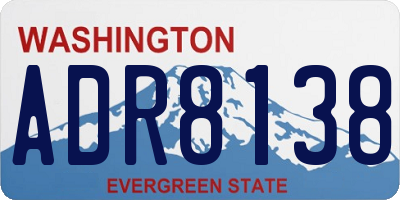 WA license plate ADR8138