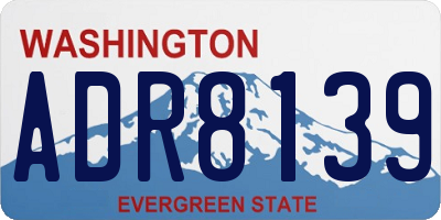 WA license plate ADR8139