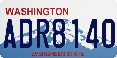 WA license plate ADR8140