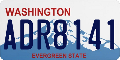WA license plate ADR8141