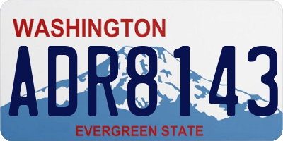 WA license plate ADR8143