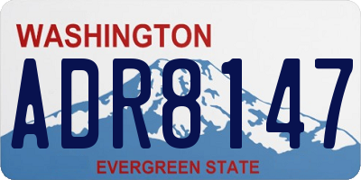 WA license plate ADR8147