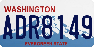 WA license plate ADR8149