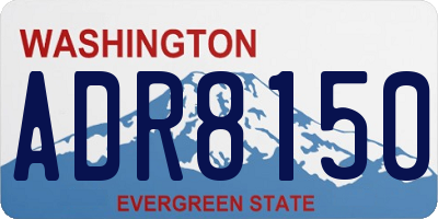 WA license plate ADR8150