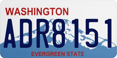 WA license plate ADR8151