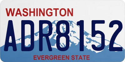 WA license plate ADR8152