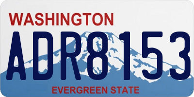 WA license plate ADR8153