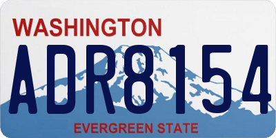 WA license plate ADR8154