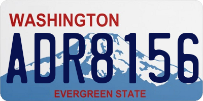 WA license plate ADR8156
