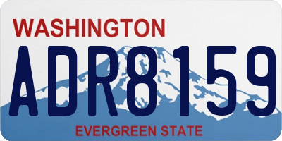 WA license plate ADR8159