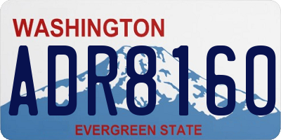 WA license plate ADR8160