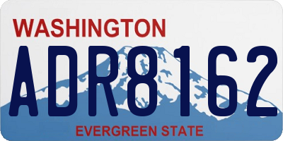 WA license plate ADR8162