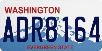 WA license plate ADR8164