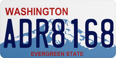 WA license plate ADR8168
