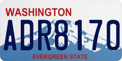 WA license plate ADR8170