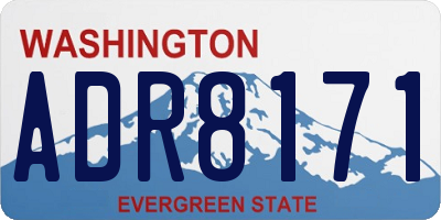 WA license plate ADR8171