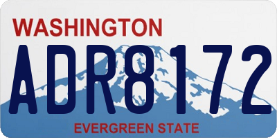 WA license plate ADR8172