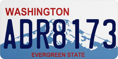 WA license plate ADR8173