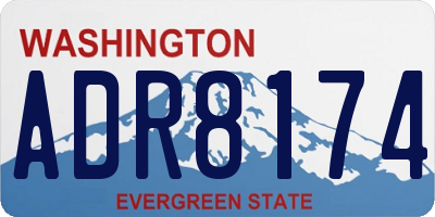 WA license plate ADR8174