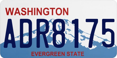 WA license plate ADR8175