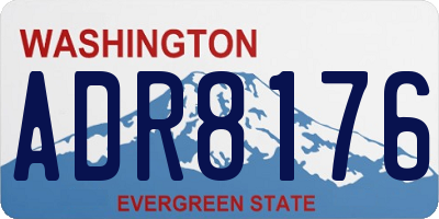WA license plate ADR8176