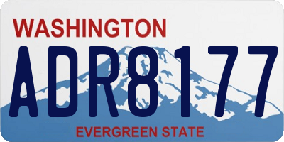 WA license plate ADR8177
