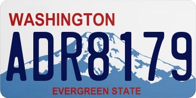 WA license plate ADR8179