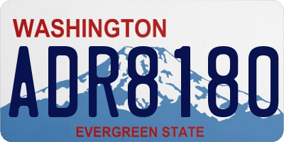 WA license plate ADR8180