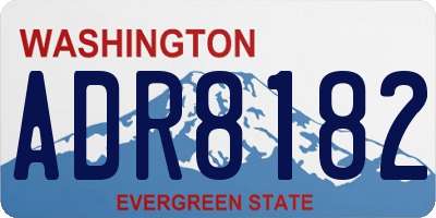 WA license plate ADR8182