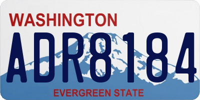WA license plate ADR8184