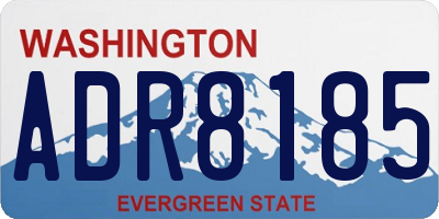 WA license plate ADR8185
